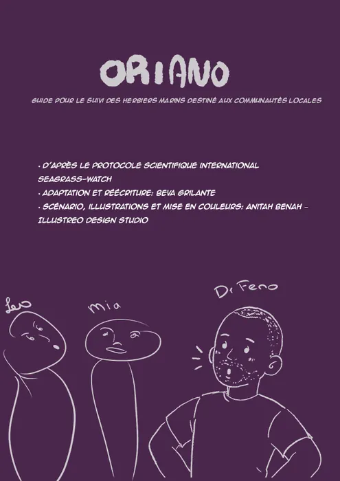Croquis de la page de titre, avec les crédits
