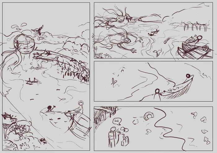 Croquis préparatoire, planche 1