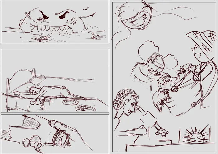 Croquis préparatoire, planche 2