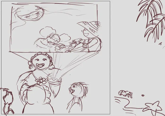 Croquis préparatoire, planche 3